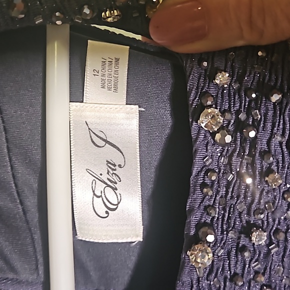 Eliza J NWT Embellished Cocktail Dress SZ 12 - Picture 3 of 6
